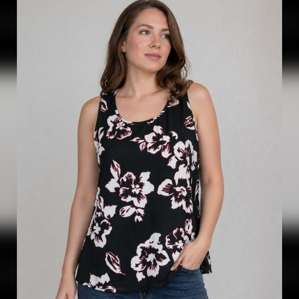 EXPRESS Strappy Back Split Sleeveless Floral S